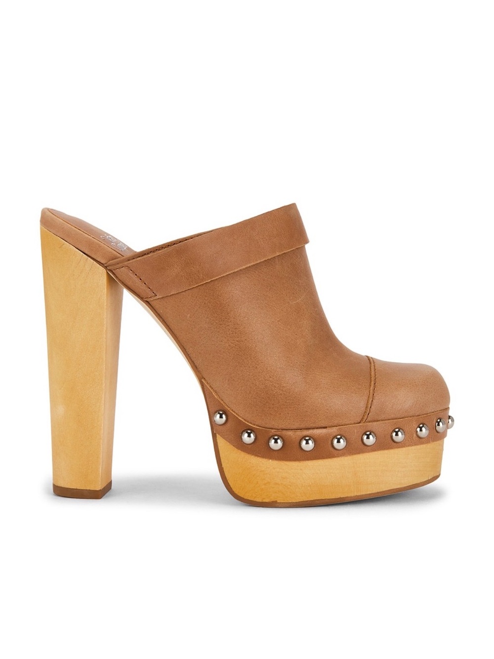 NWB Jeffrey Campbell Confident Platform Clog in Tan, Silver & Natural